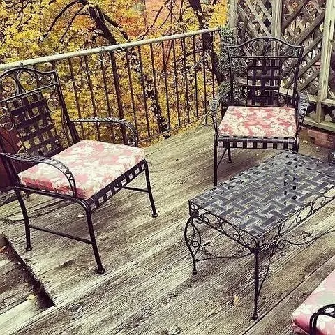 a outdoor space with chairs