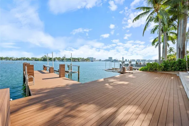a view of a lake with houses