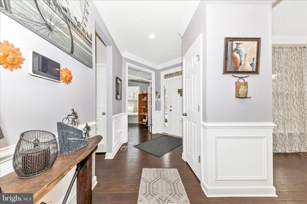 a view of entryway with livingroom and furniture