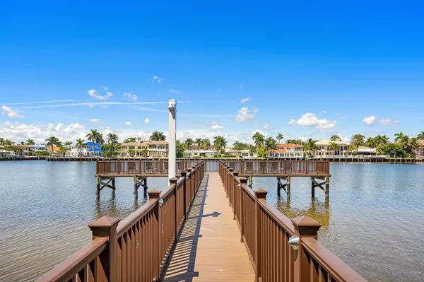 a view of a lake with houses