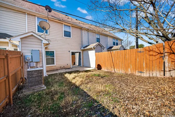 a view of backyard of house