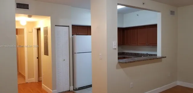 a view of hallway with a hallway