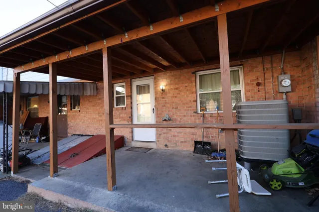 a view of front door of house