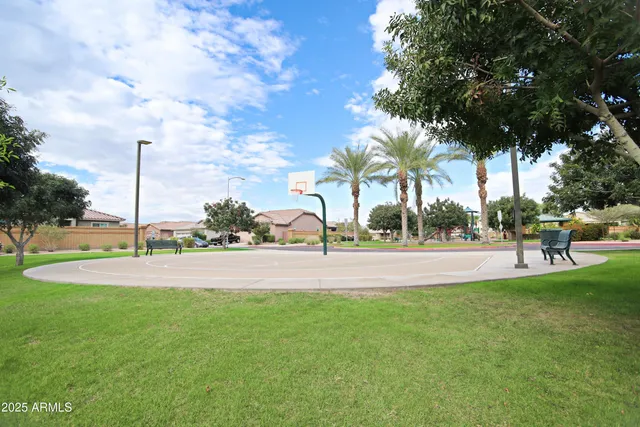 a view of a volley ball court