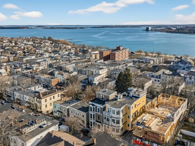 an aerial view of multiple house