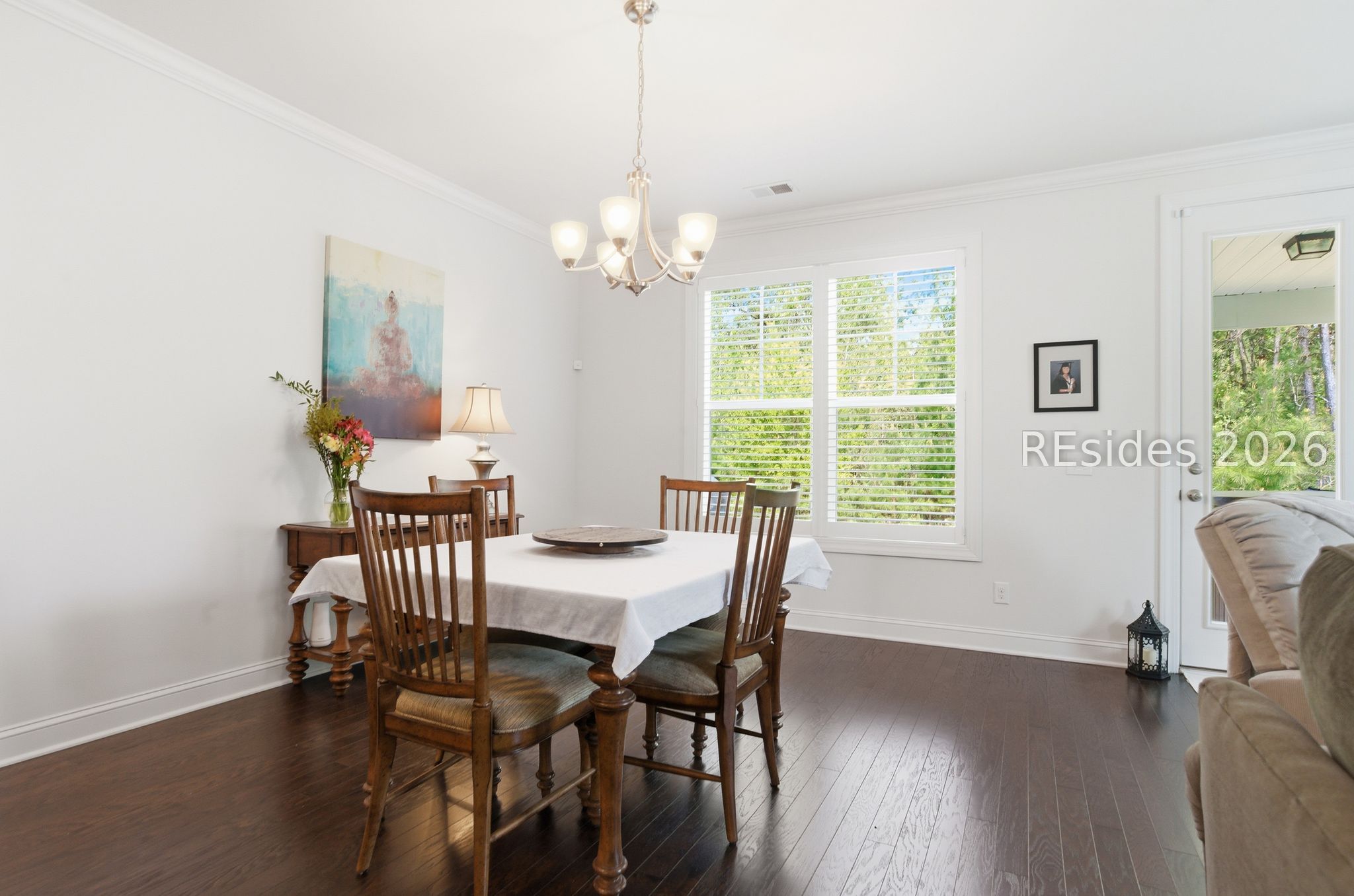 246 Lombards Mill Lane Bluffton, SC 29909 - Photo 12 of 33 Dining room with Plantation shutters.