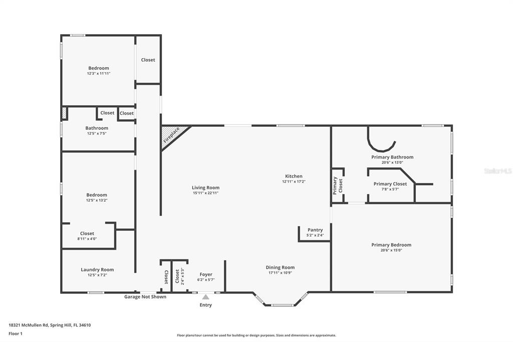 18321 McMullen Road Spring Hill, FL 34610 - Photo 14 of 56 a picture of a room with a white wall and white walls