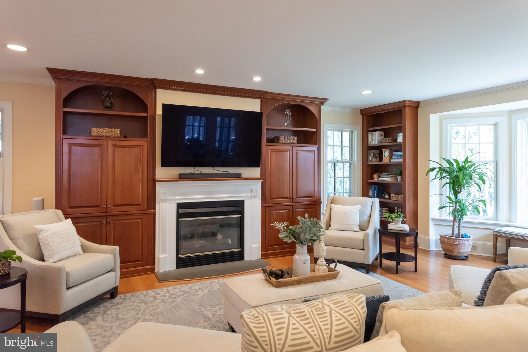 621 Pembroke Road Bryn Mawr, PA 19010 - Photo 27 of 58 Charming fireplace adorned by beuatiful built-ins