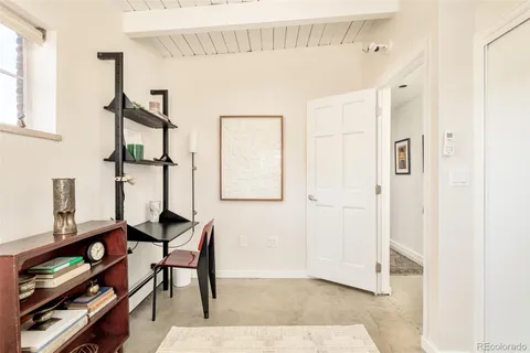 a view of entryway with wooden floor