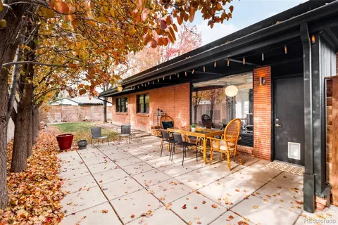 a view of outdoor space with seating