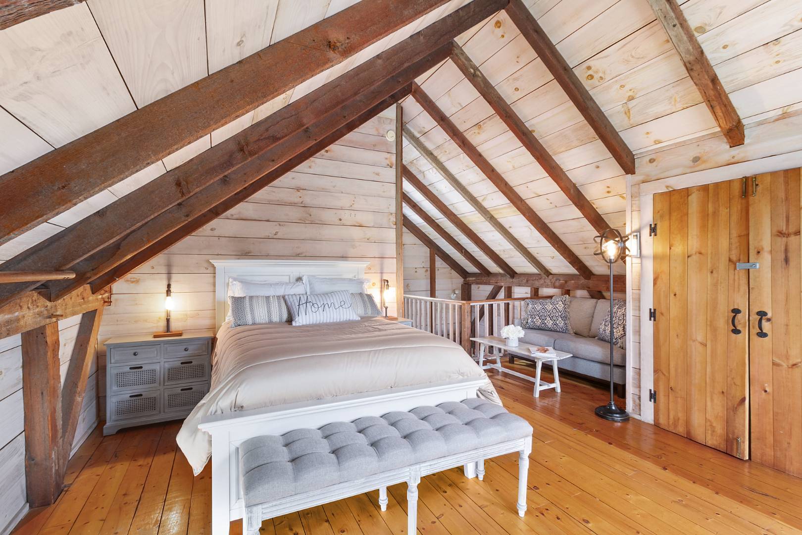 7 Town Line Road Wainscott, NY 11975 - Photo 14 of 17 a bedroom with furniture and a wooden floor