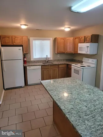 a view of an empty room with a fireplace and a projector
