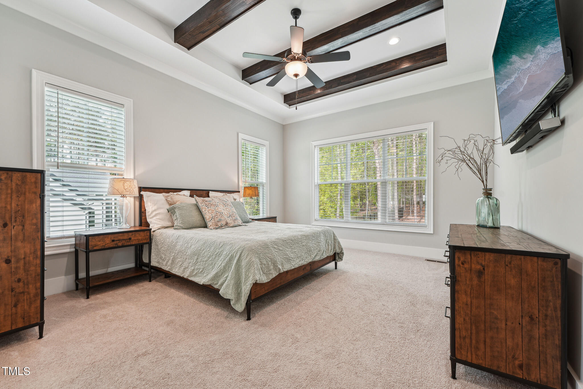 3545 Donlin Drive Wake Forest, NC 27587 - Photo 27 of 62 a spacious bedroom with a bed and a window