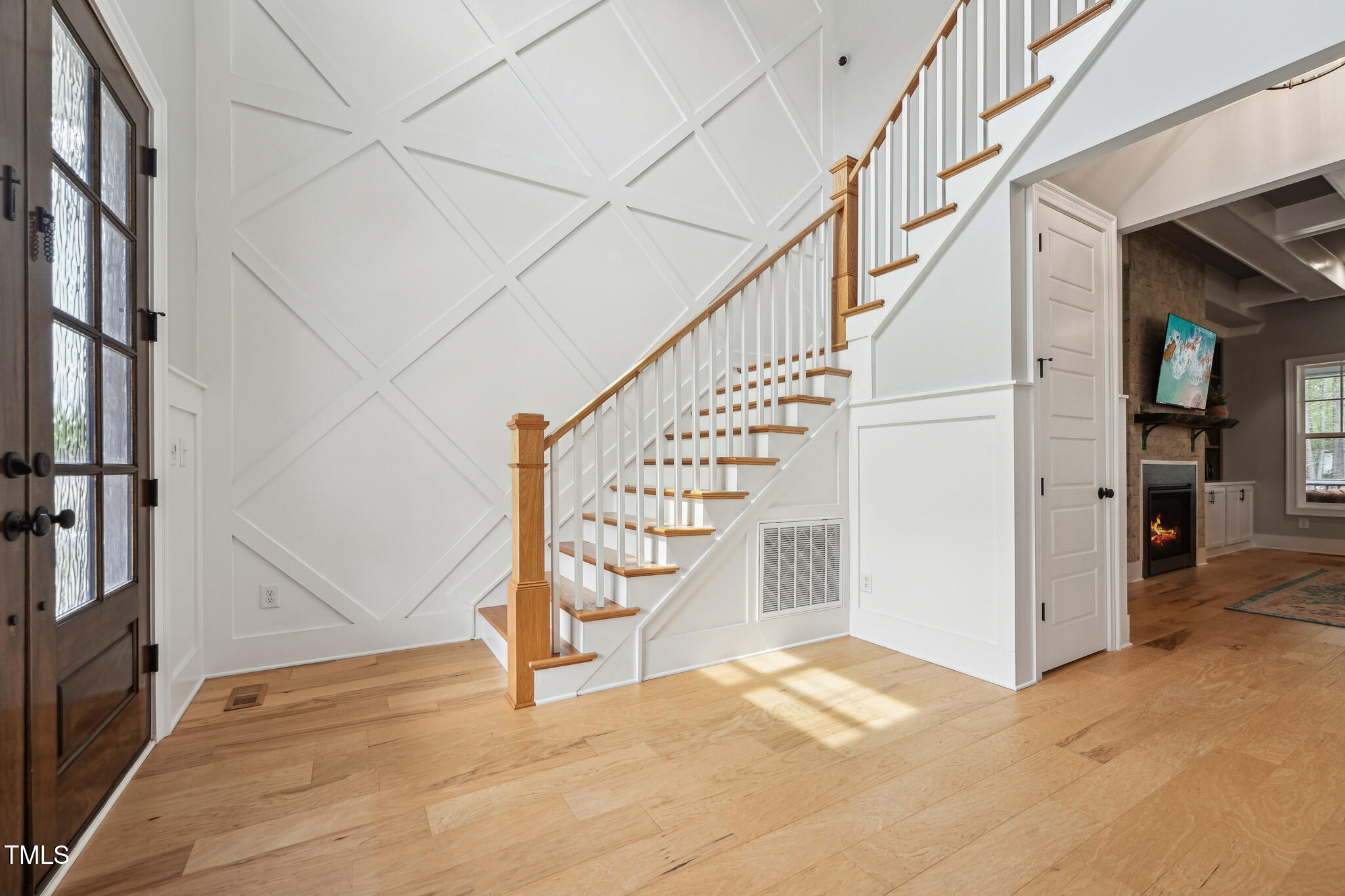 3545 Donlin Drive Wake Forest, NC 27587 - Photo 6 of 62 a view of entryway and hall with wooden floor