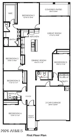 $391,990 | 5892 East California Court, San Tan Valley, AZ 85140