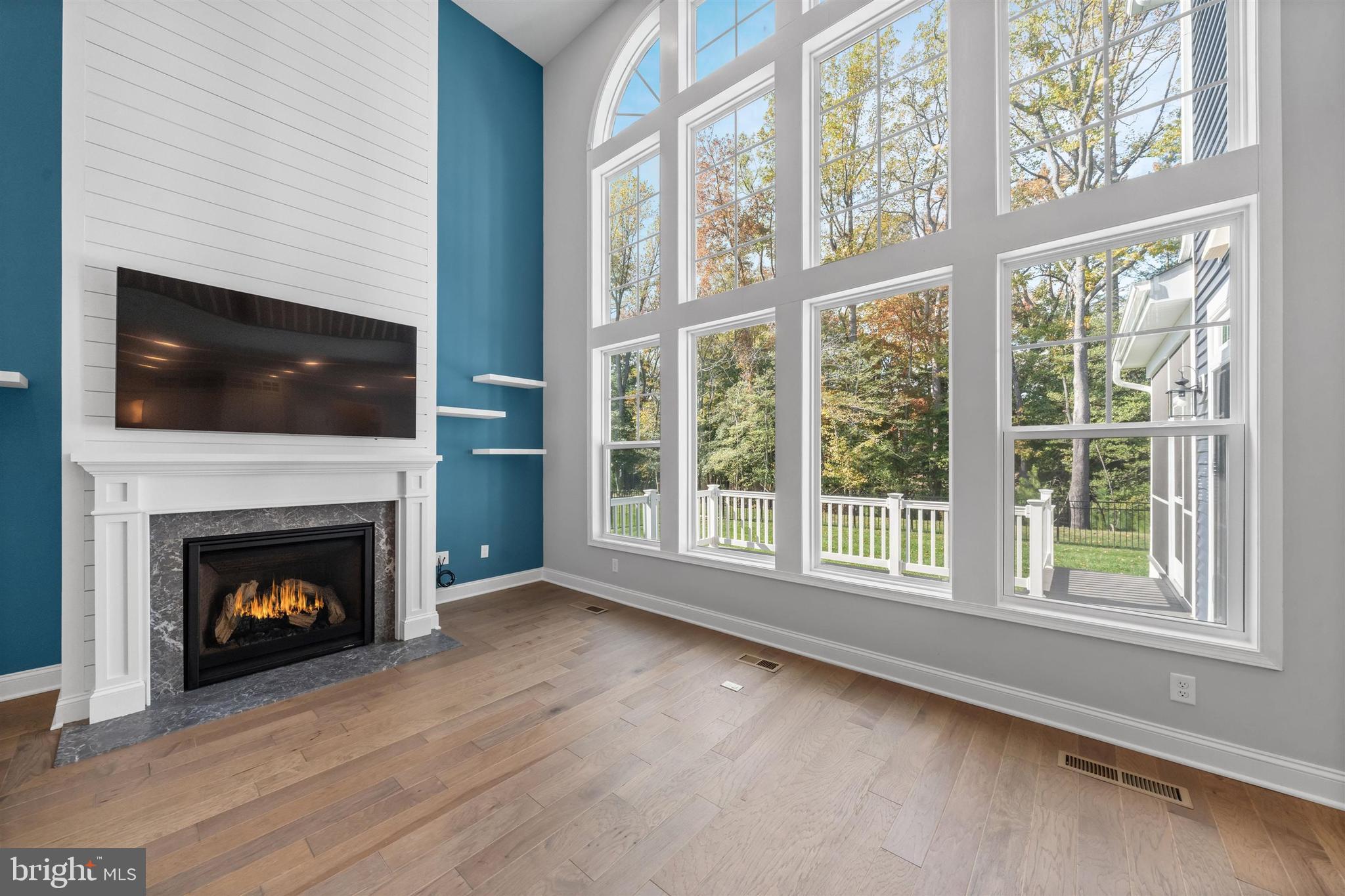 22144 Welches Way Lewes, DE 19958 - Photo 13 of 77 a living room with a fireplace and flat screen tv