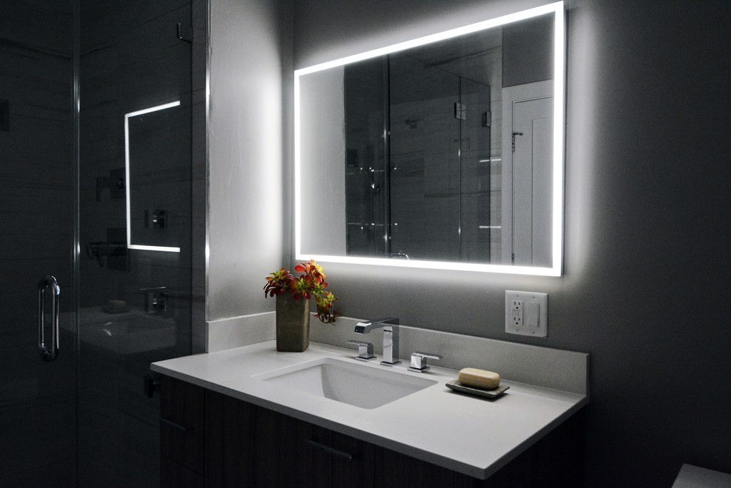 511 East 5th Street, Unit 2 Boston, MA 02127 - Photo 7 of 11 a bathroom with a sink vanity granite and a mirror