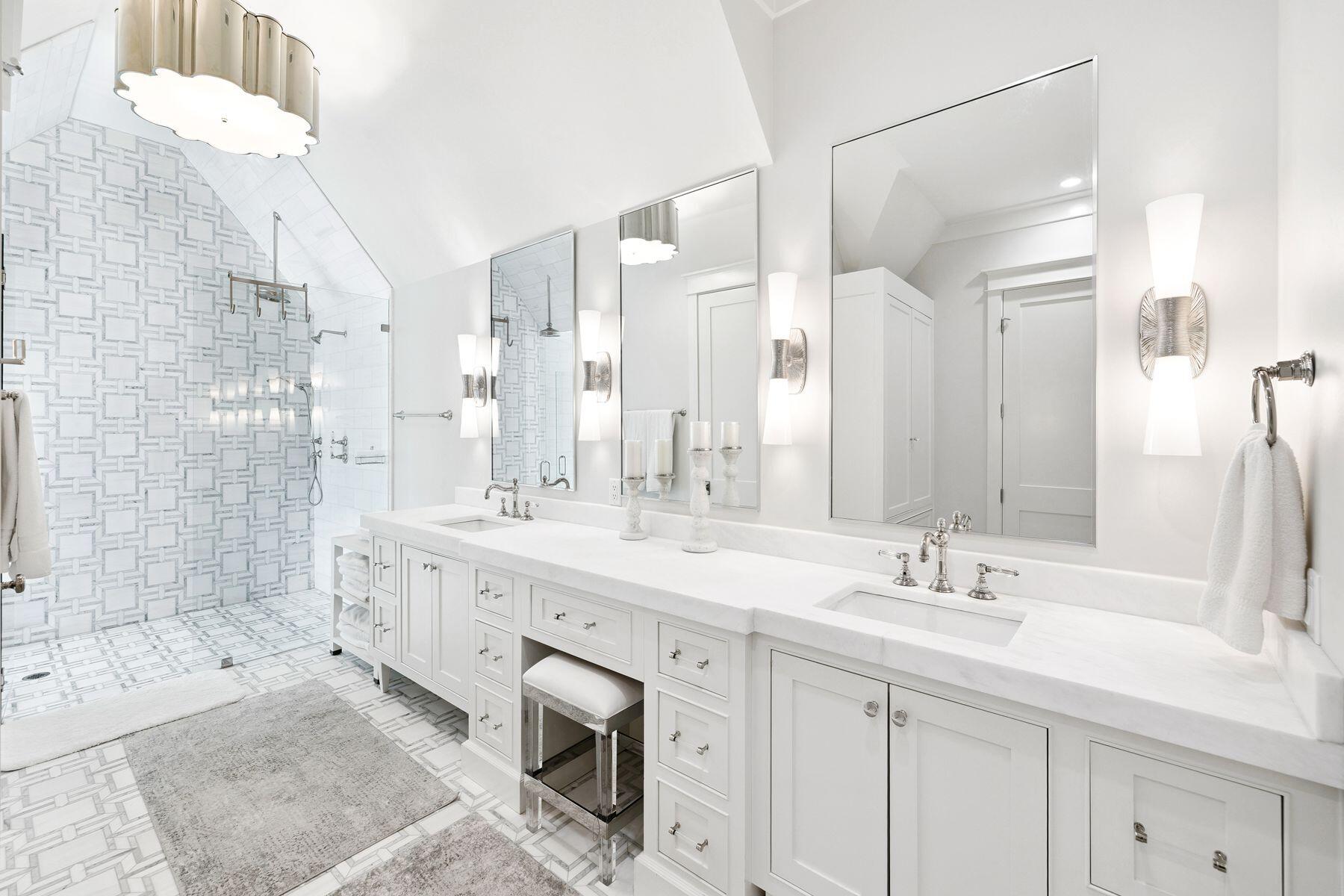 25 Peace Ln Inlet Beach Inlet Beach, FL 32461 - Photo 26 of 85 a bathroom with a double vanity sink mirror and shower