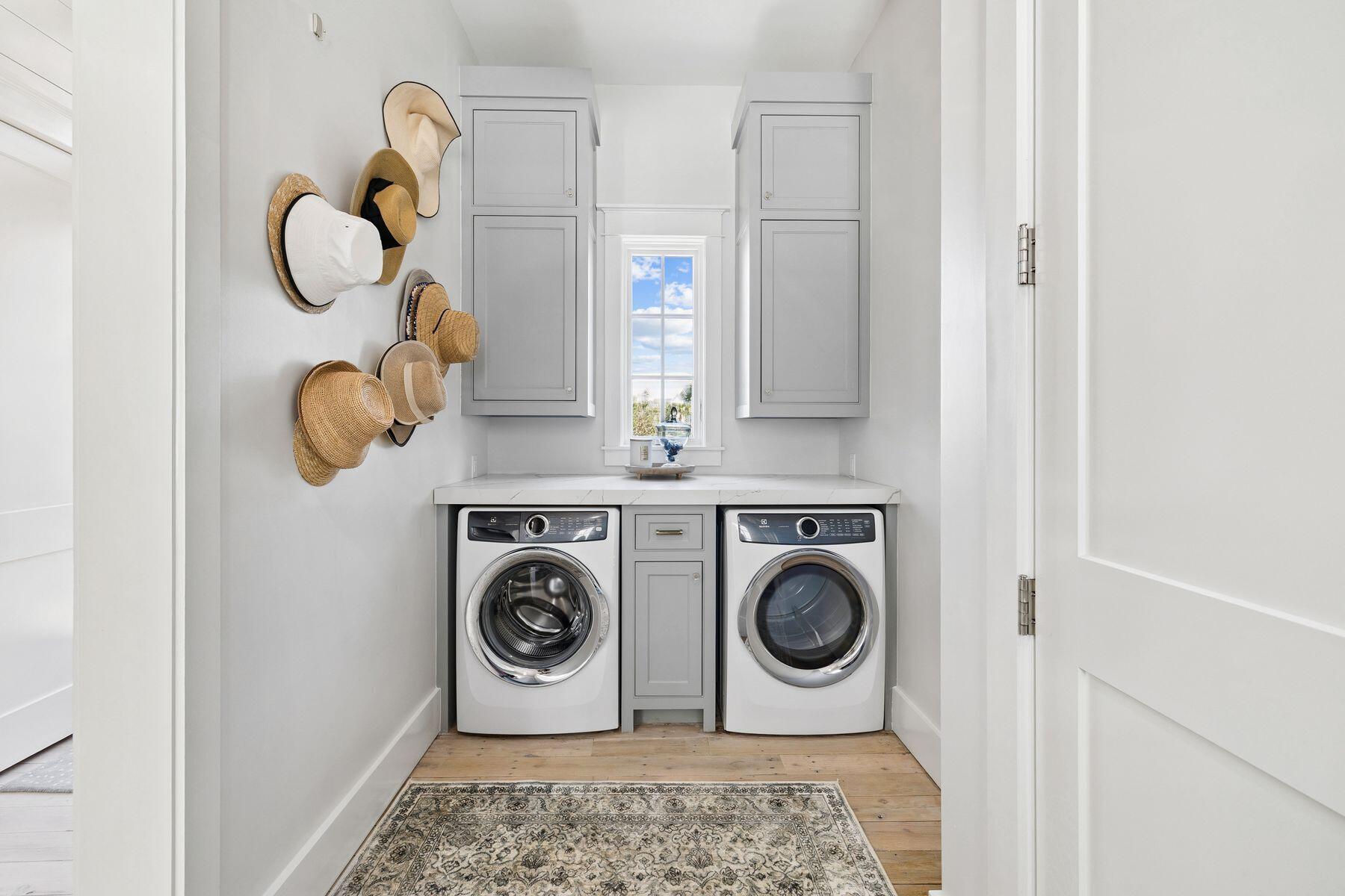 25 Peace Ln Inlet Beach Inlet Beach, FL 32461 - Photo 70 of 85 a close view of utility room with washer and dryer