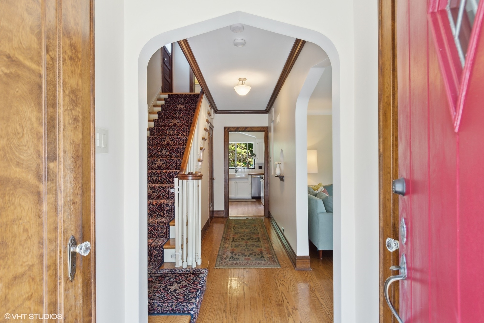 414 Audubon Road Riverside, IL 60546 - Photo 5 of 51 a view of a hallway with wooden floor and entryway