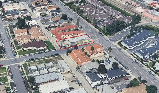 an aerial view of a city