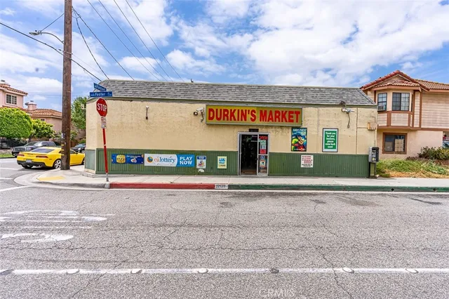 front view of a building with a street