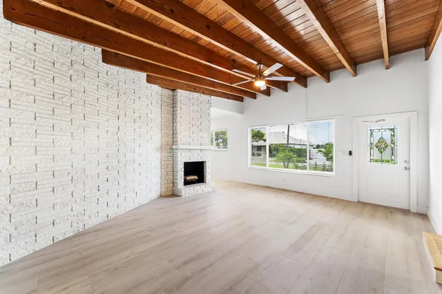 a view of livingroom with wooden floor