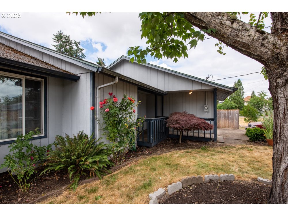 4631 Daisy Street Springfield, OR 97478 - Photo 43 of 46 a view of a house with a patio and a yard