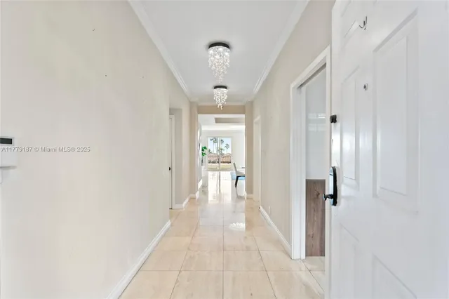 a view of a room with wooden floor and a potted plant