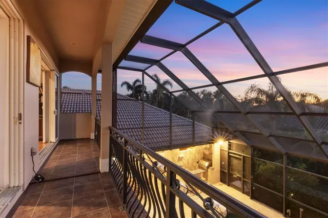 a view of a chairs and table in the patio