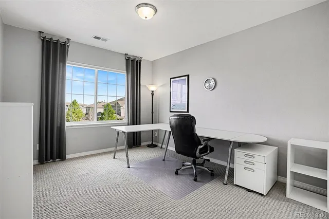 a view of workspace with a window