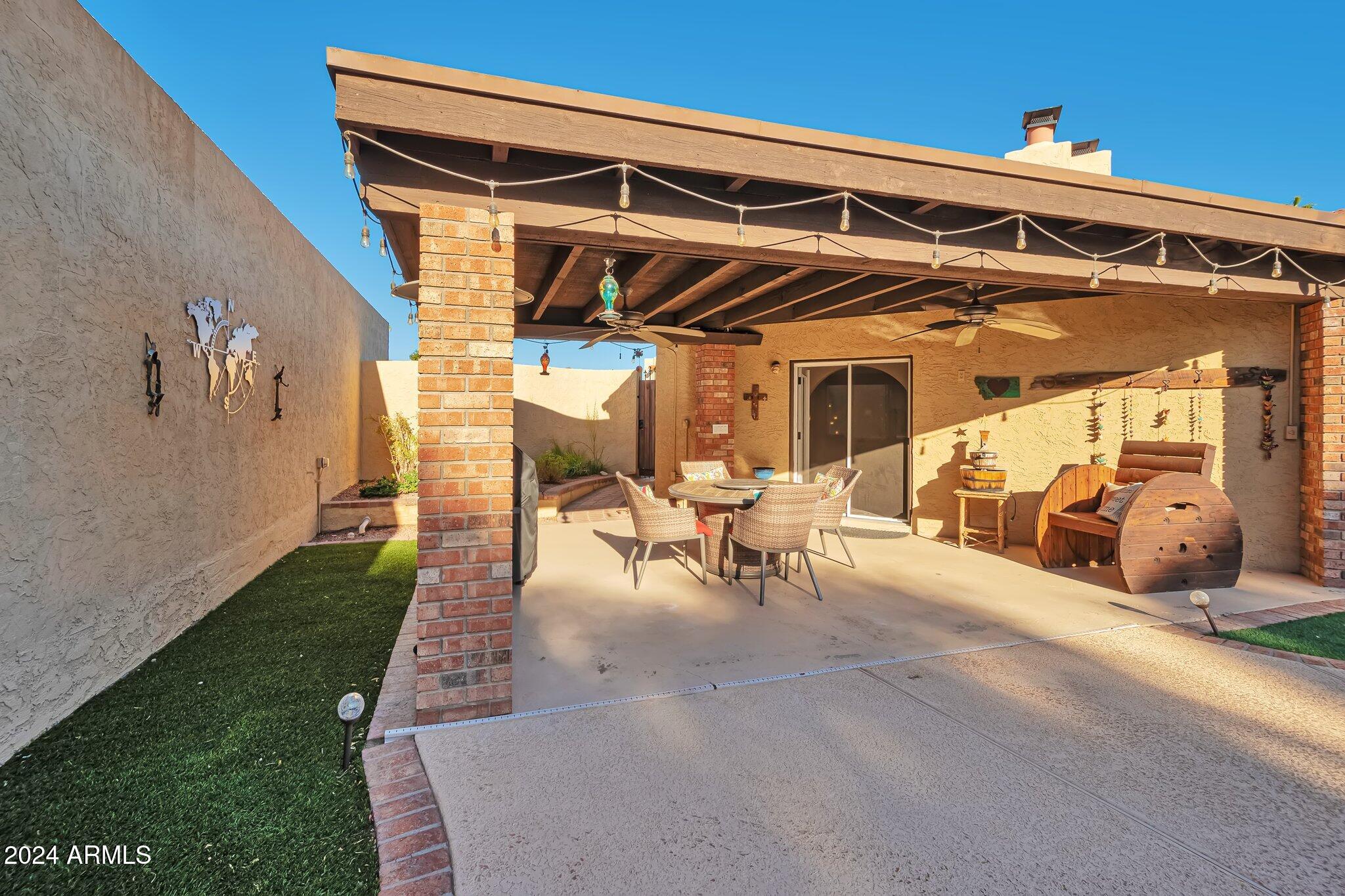 1112 North Cherry Mesa, AZ 85201 - Photo 24 of 25 Large Covered Patio with Ceiling fans