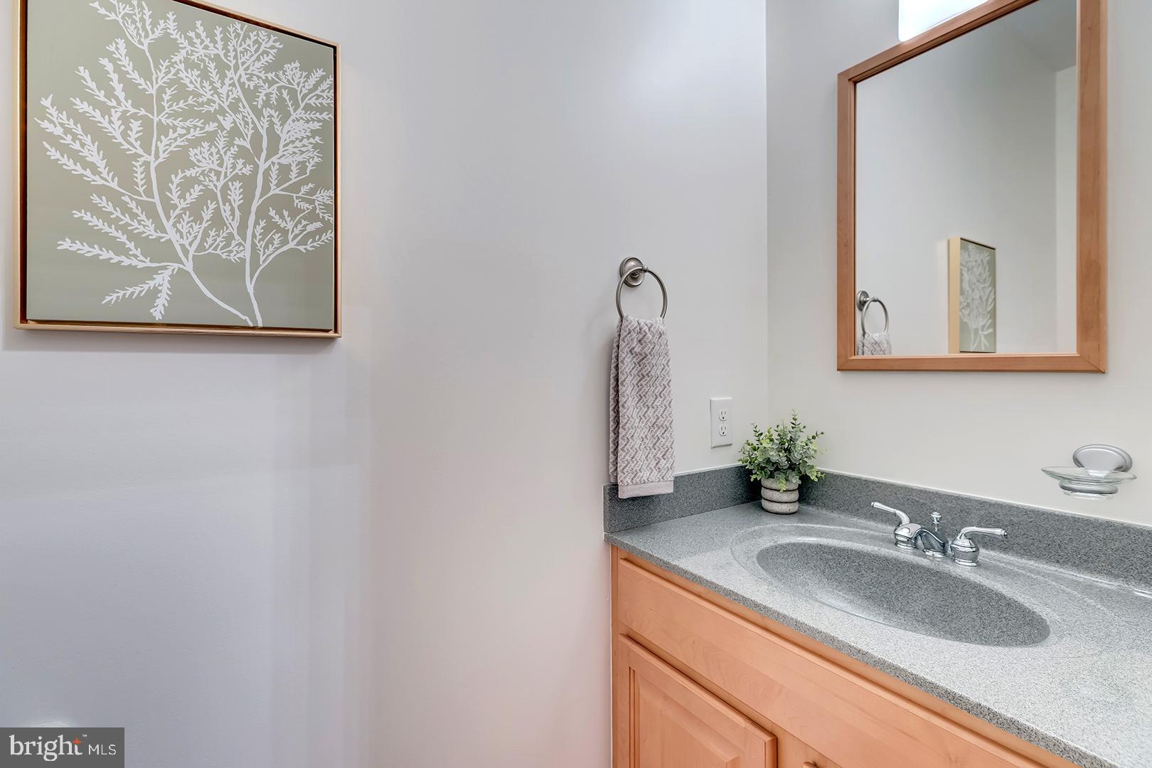 22095 Wilson Road Georgetown, DE 19947 - Photo 15 of 137 a bathroom with a granite countertop sink and a mirror