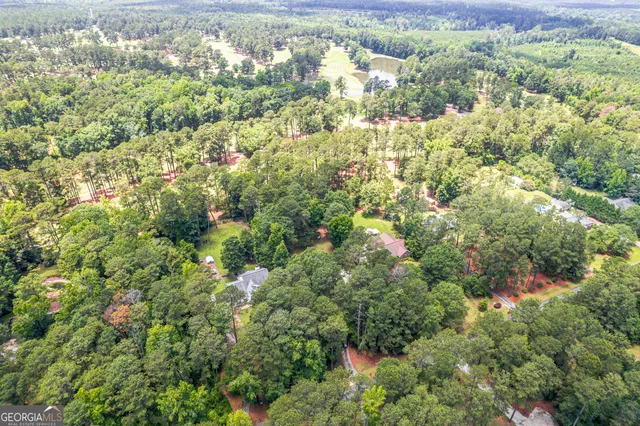 a view of a lake with an outdoor space