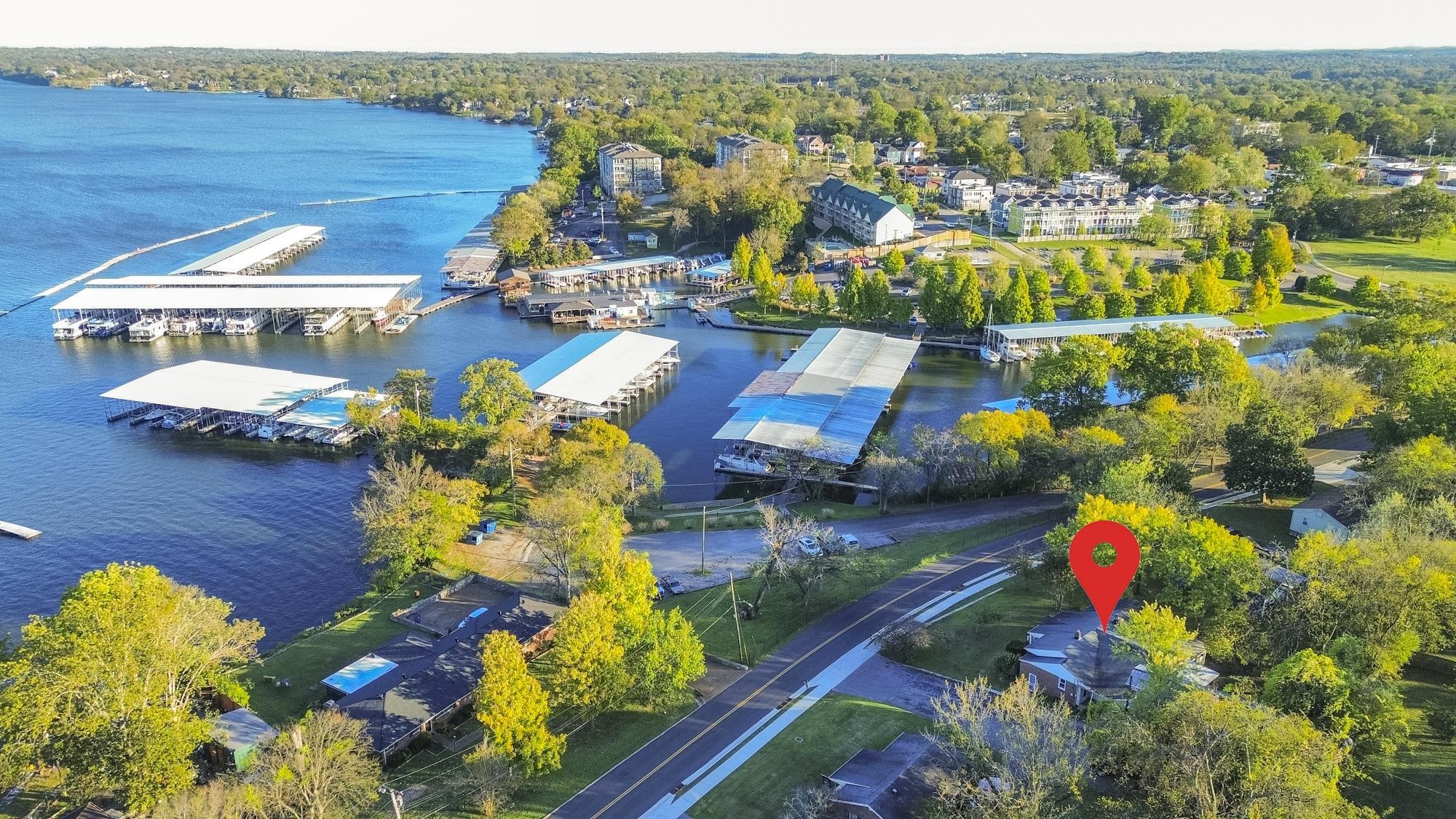 1700 Riverside Road Old Hickory, TN 37138 - Photo 39 of 59 an aerial view of a houses with yard