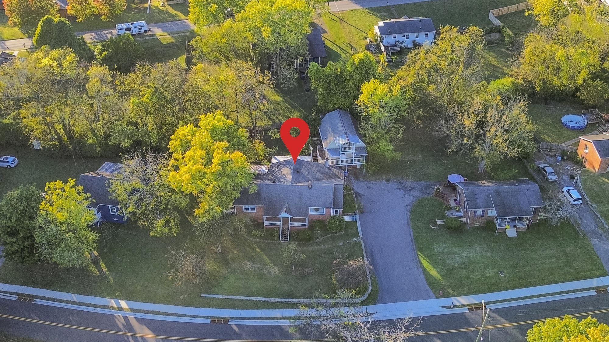 1700 Riverside Road Old Hickory, TN 37138 - Photo 47 of 59 an aerial view of a house with a yard basket ball court and outdoor seating