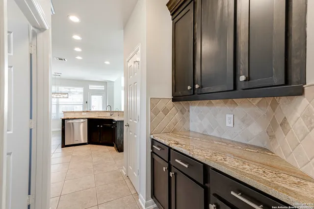 a view of a kitchen counter space