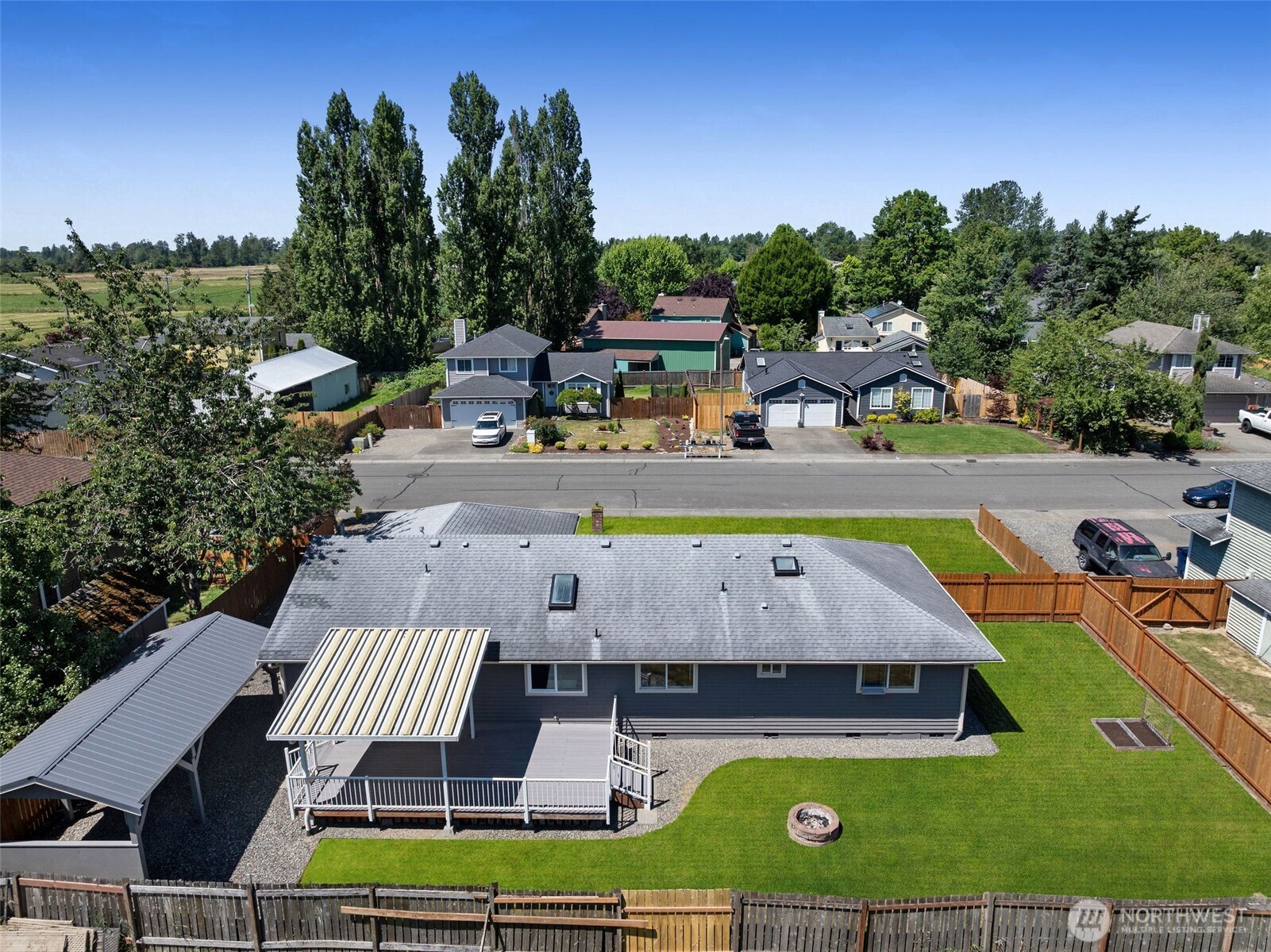 201 Schmid Street Enumclaw, WA 98022 - Photo 37 of 40 an aerial view of a house with swimming pool garden and patio