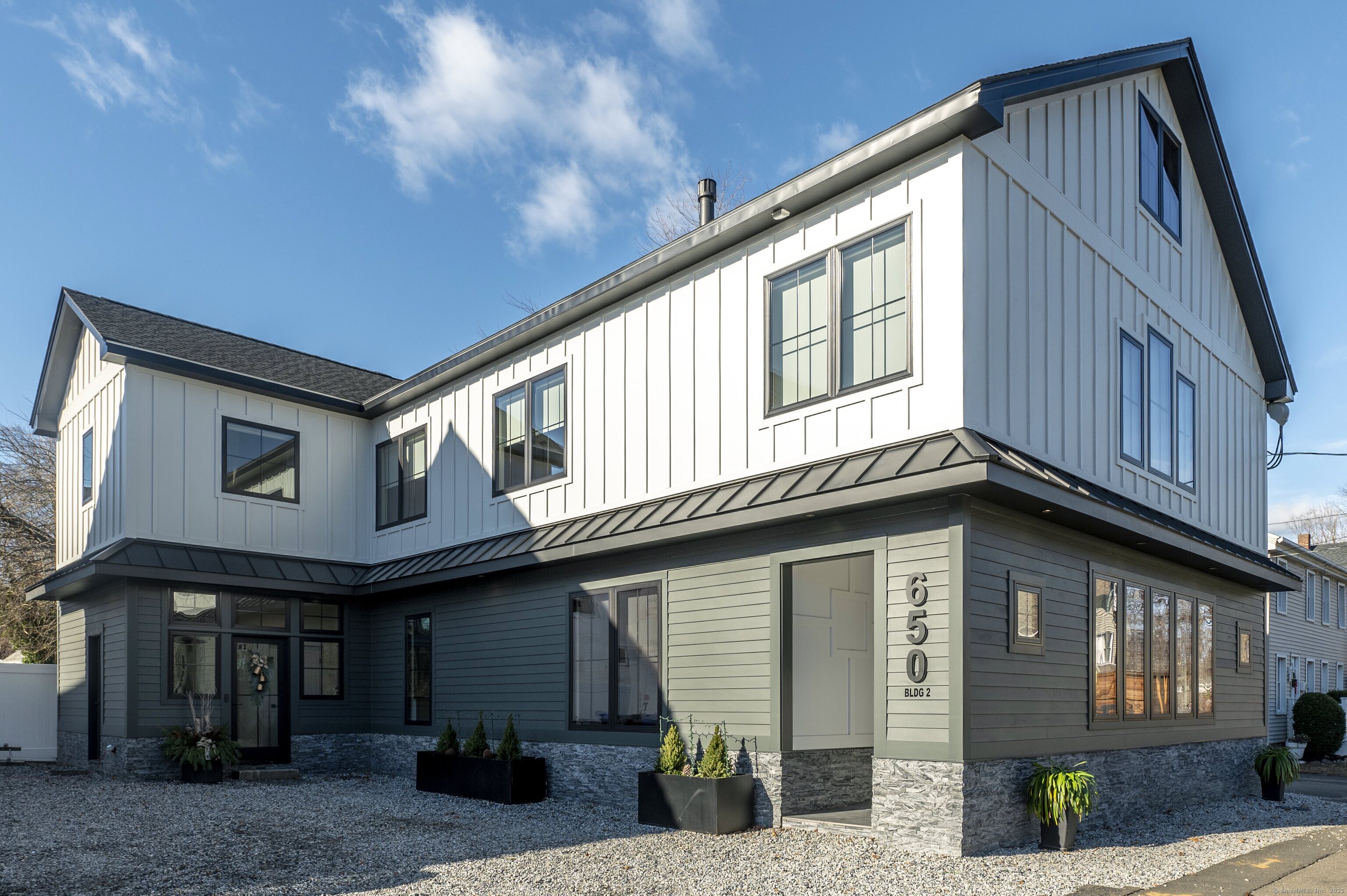 a view of a house with a patio