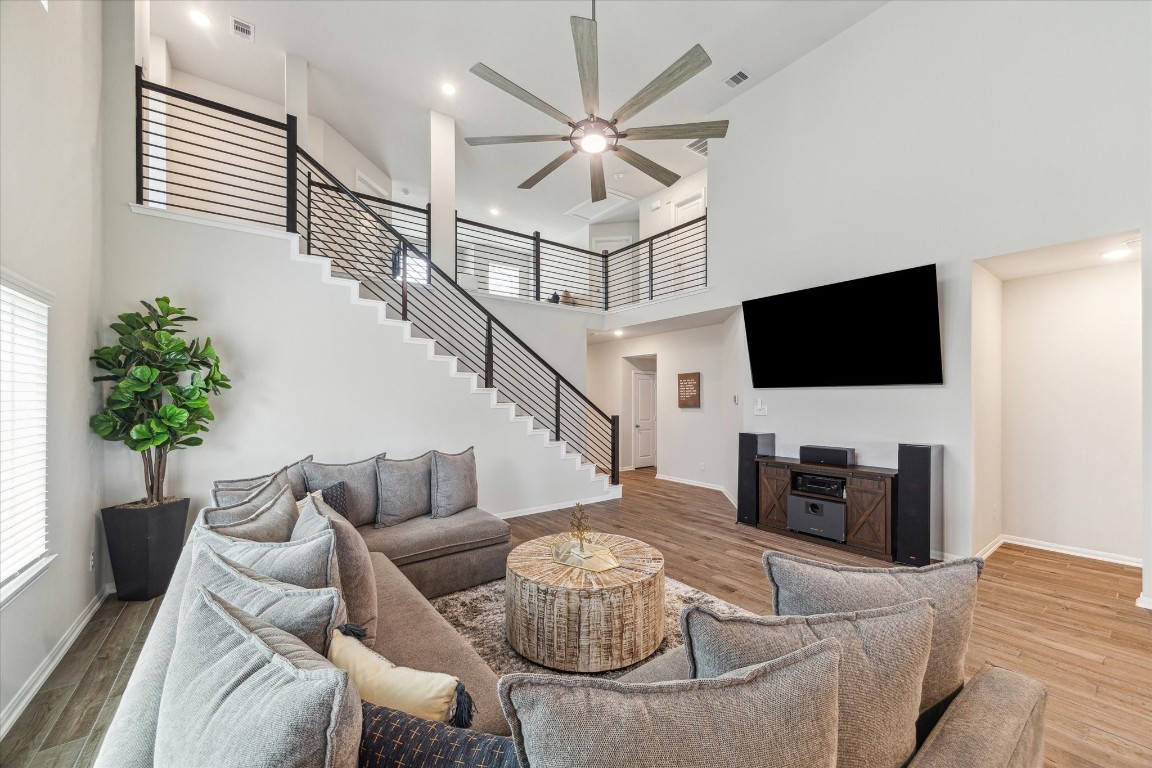 1523 Alpine Drive Rosharon, TX 77583 - Photo 8 of 25 a living room with furniture and a flat screen tv