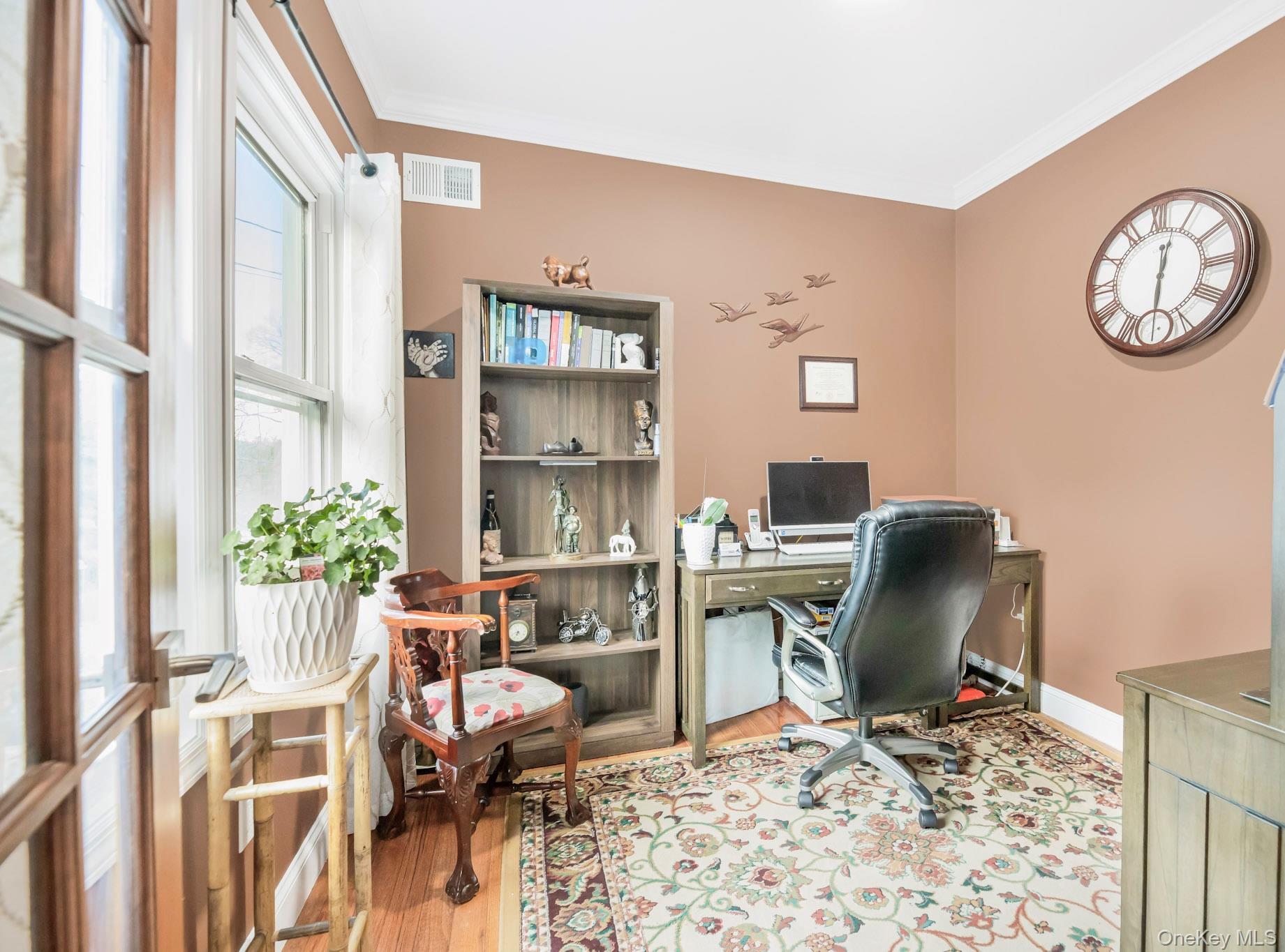 248 Rockne Road Yonkers, NY 10701 - Photo 23 of 40 Home office with light wood finished floors and ornamental molding