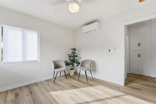 a backyard of a house with yard and garage