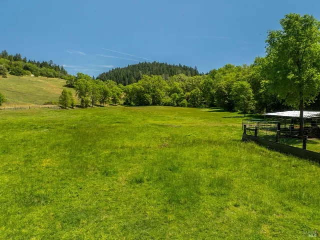 a view of an outdoor space and a yard