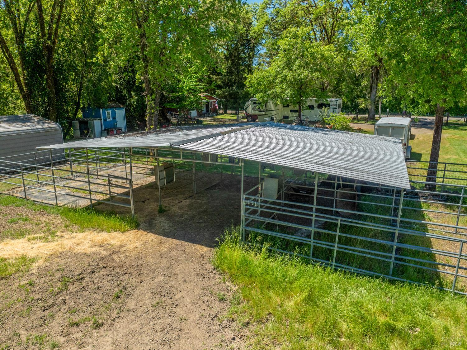 3901 Canyon Road Willits, CA 95490 - Photo 23 of 35 a view of a backyard with a small cabin