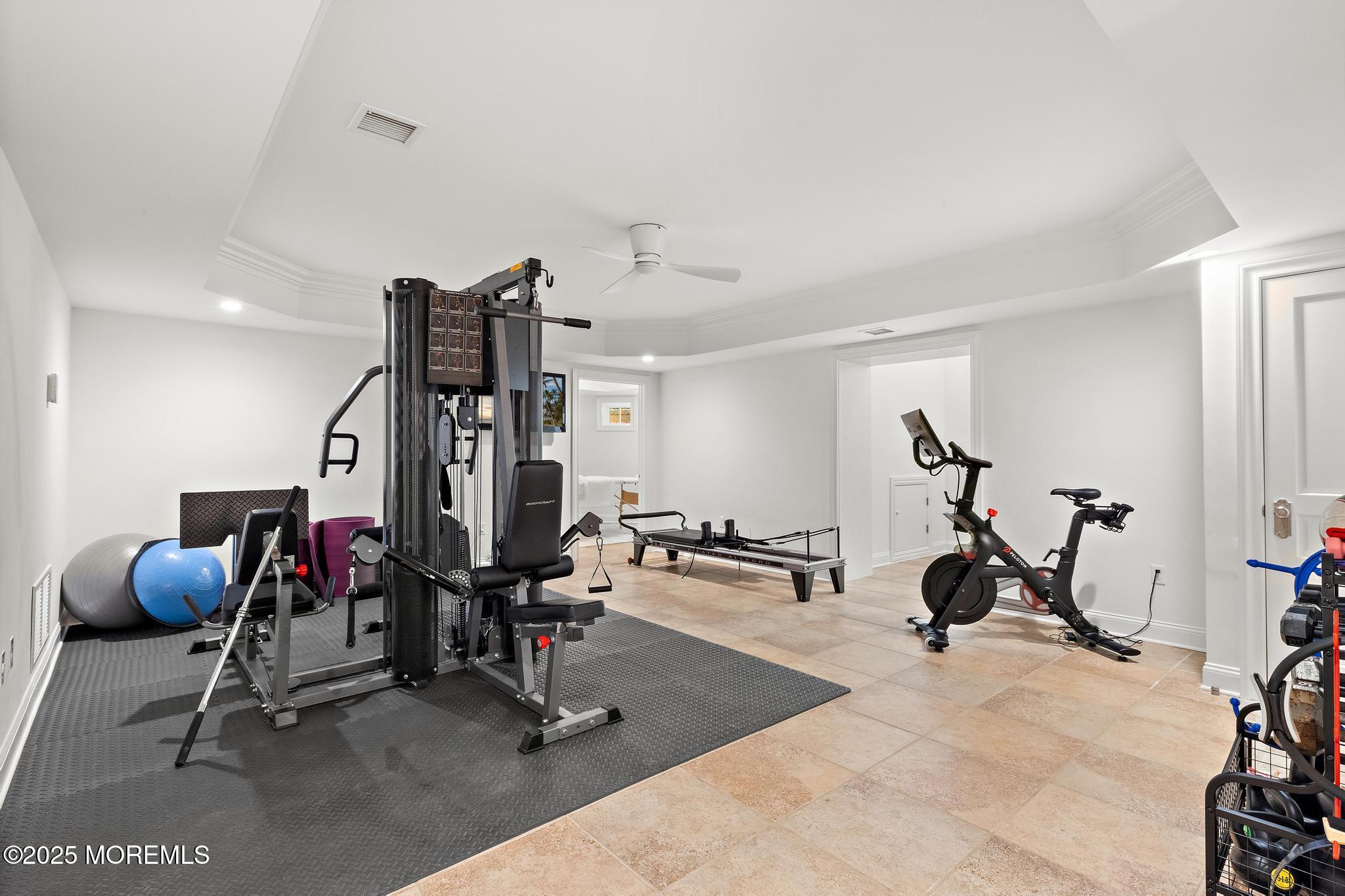 129 Ave Of Two Rivers Rumson, NJ 07760 - Photo 44 of 55 a view of a room with gym equipment