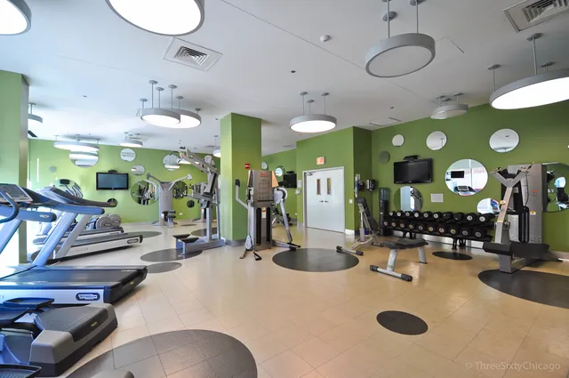 a dining room with furniture