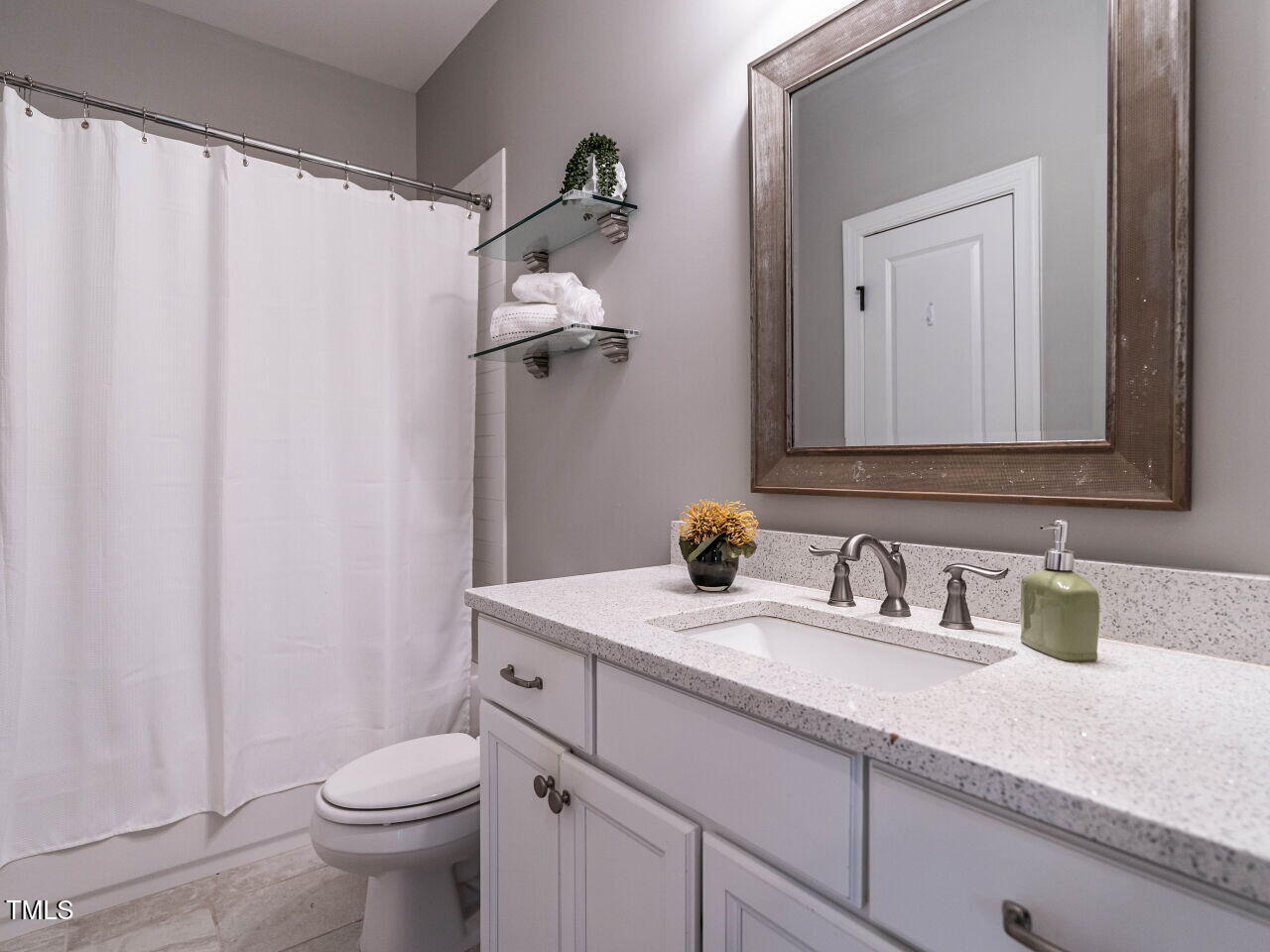 7312 Ridgeline Drive Raleigh, NC 27613 - Photo 38 of 83 a bathroom with a sink a toilet and a mirror
