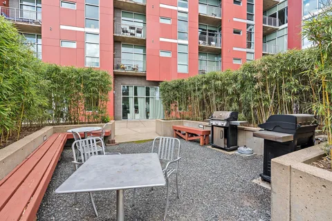 a view of a city with tall buildings