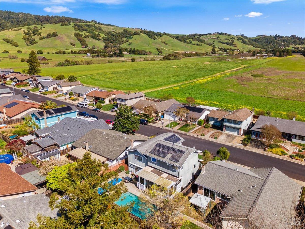 4457 Graywhaler Lane Rohnert Park, CA 94928 - Photo 47 of 51 an aerial view of residential houses with outdoor space