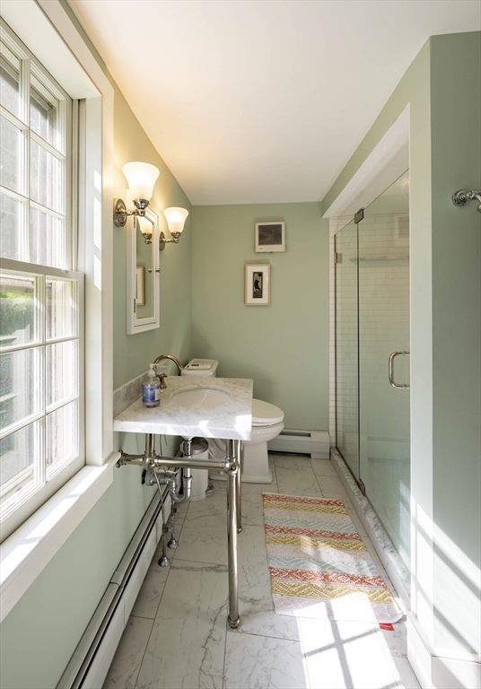 2 Chestnut Hill Road Leverett, MA 01054 - Photo 23 of 42 a bathroom with a sink a toilet and shower